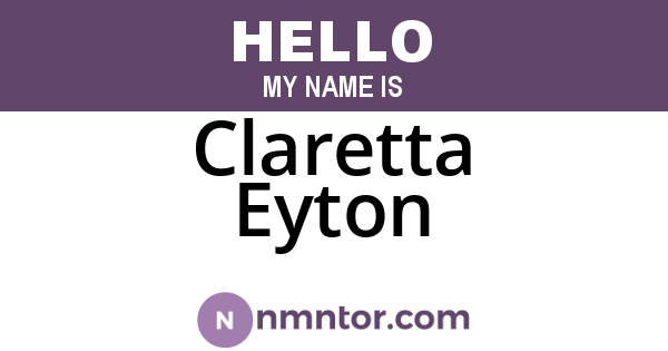 Claretta Eyton