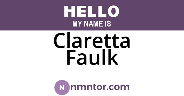 Claretta Faulk