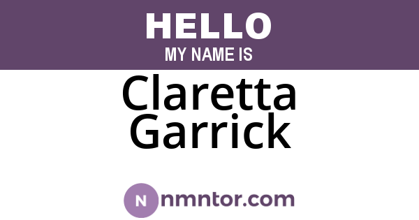 Claretta Garrick