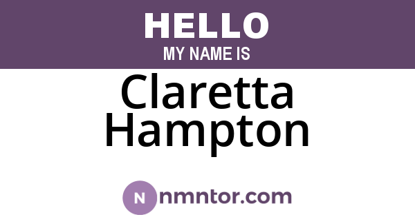 Claretta Hampton