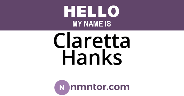 Claretta Hanks