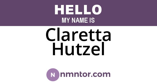 Claretta Hutzel