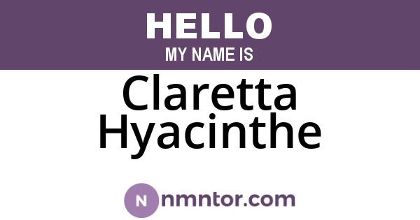 Claretta Hyacinthe