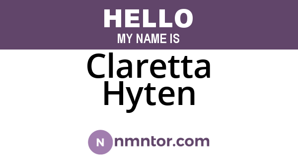 Claretta Hyten