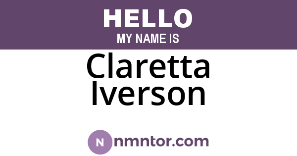 Claretta Iverson