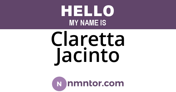 Claretta Jacinto