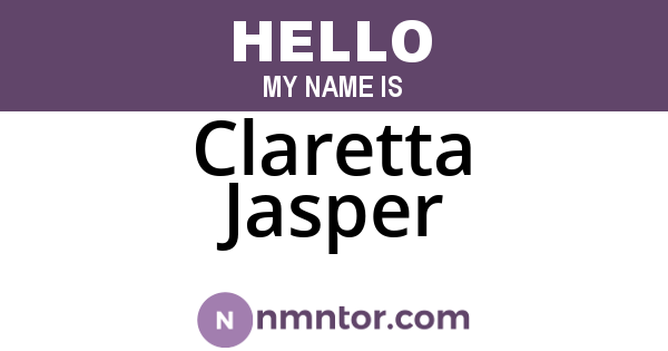 Claretta Jasper