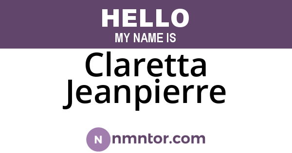 Claretta Jeanpierre
