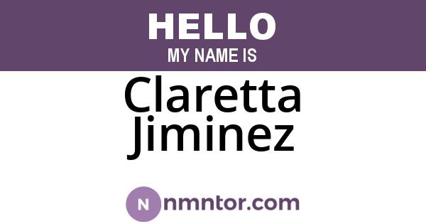 Claretta Jiminez