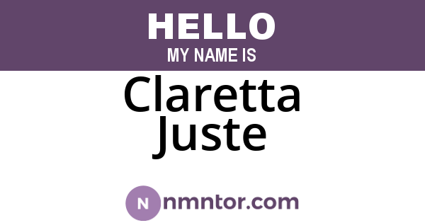 Claretta Juste