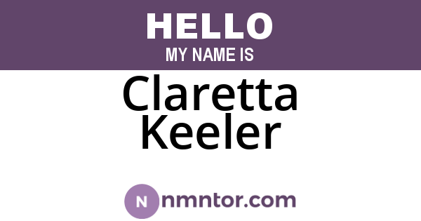 Claretta Keeler