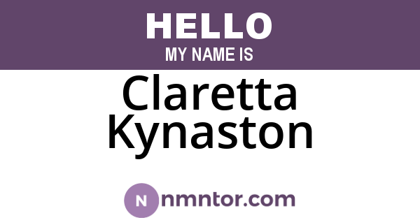 Claretta Kynaston