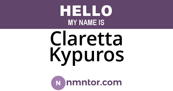 Claretta Kypuros