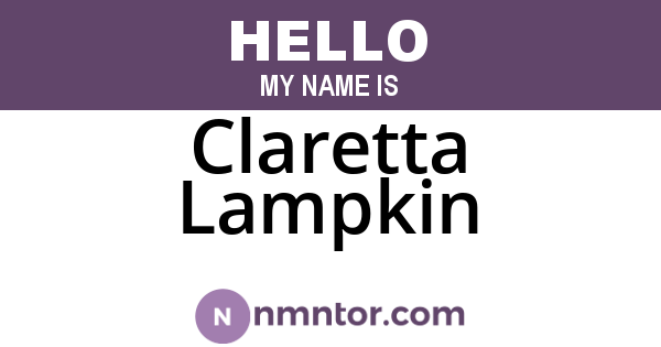 Claretta Lampkin