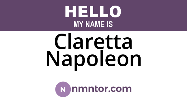 Claretta Napoleon