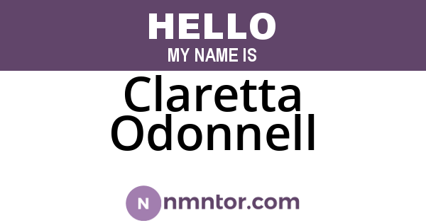 Claretta Odonnell