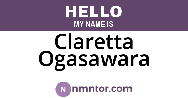 Claretta Ogasawara