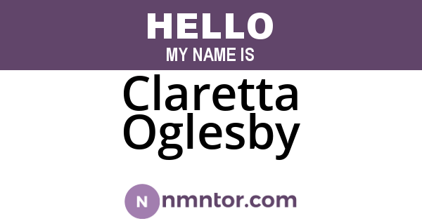 Claretta Oglesby