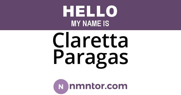 Claretta Paragas