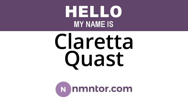Claretta Quast