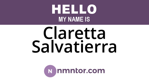 Claretta Salvatierra
