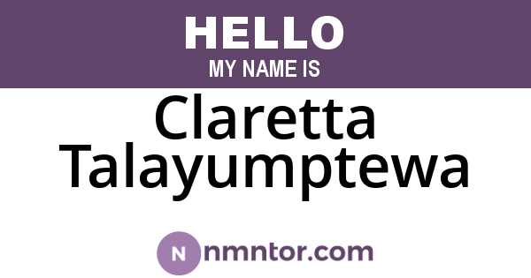 Claretta Talayumptewa
