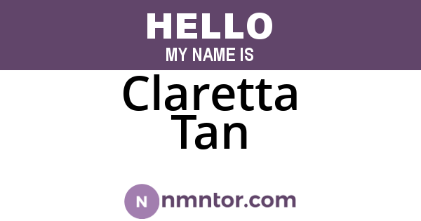 Claretta Tan
