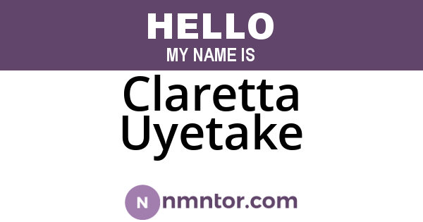 Claretta Uyetake