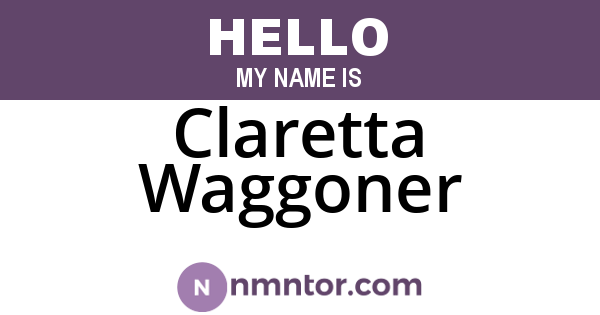 Claretta Waggoner