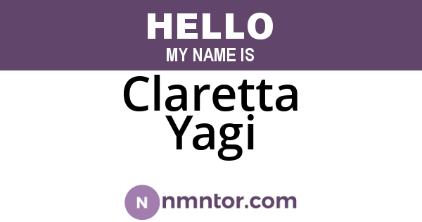 Claretta Yagi