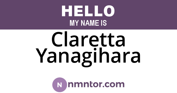 Claretta Yanagihara