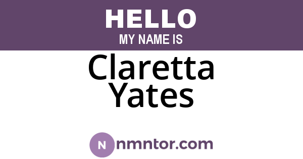 Claretta Yates