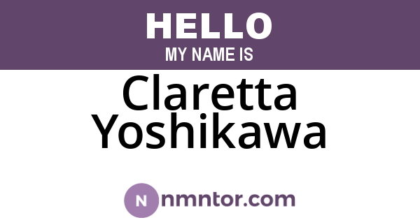 Claretta Yoshikawa