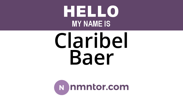 Claribel Baer