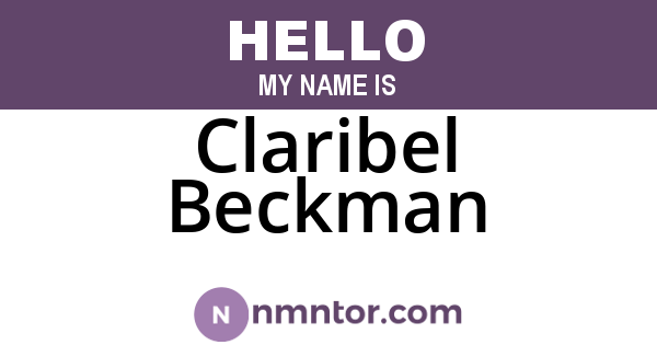 Claribel Beckman