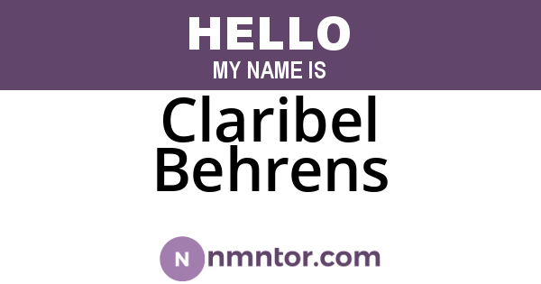 Claribel Behrens