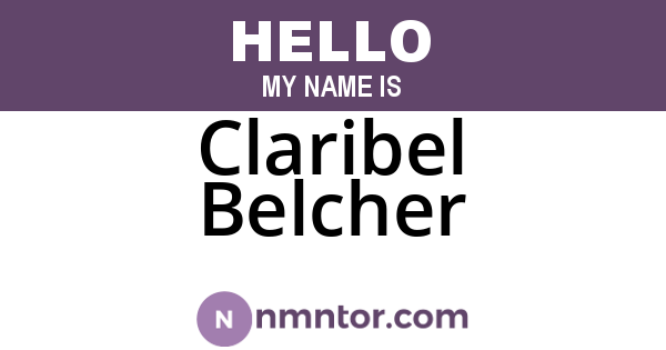 Claribel Belcher