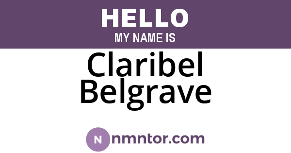 Claribel Belgrave