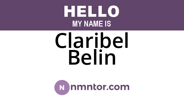 Claribel Belin