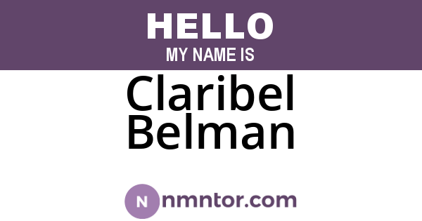 Claribel Belman