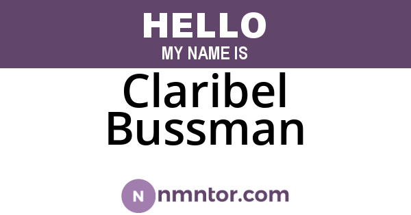 Claribel Bussman