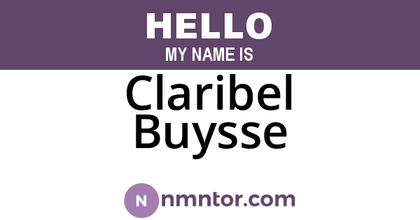 Claribel Buysse