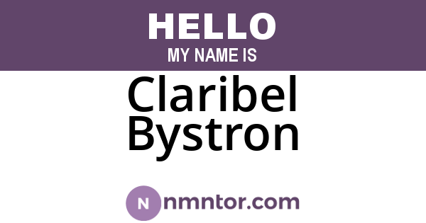 Claribel Bystron