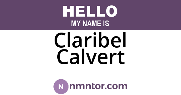 Claribel Calvert