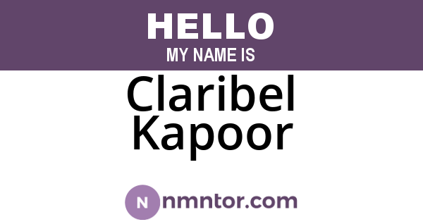 Claribel Kapoor
