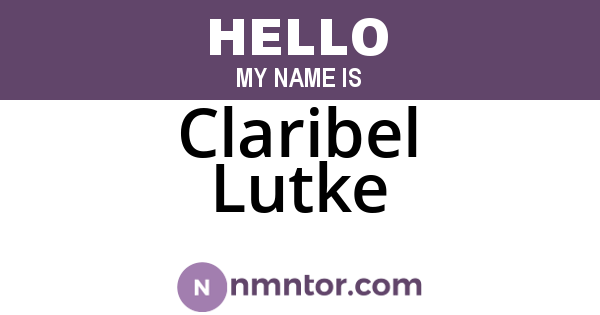 Claribel Lutke
