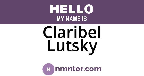 Claribel Lutsky