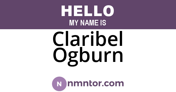 Claribel Ogburn