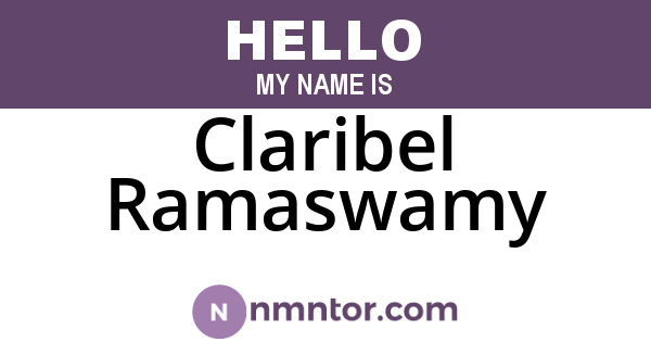 Claribel Ramaswamy