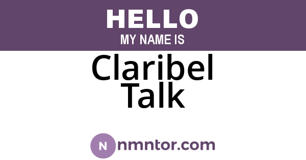 Claribel Talk
